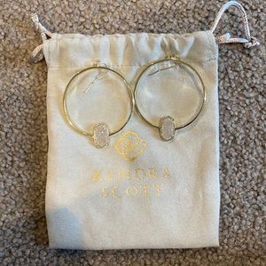 BRAND NEW! Kendra Scott Elora Hoop Earring in Iridescent Drusy.